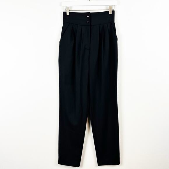 Rachel Antonoff Pants - Rachel Antonoff Black High Rise Staight Leg Trousers Size 2